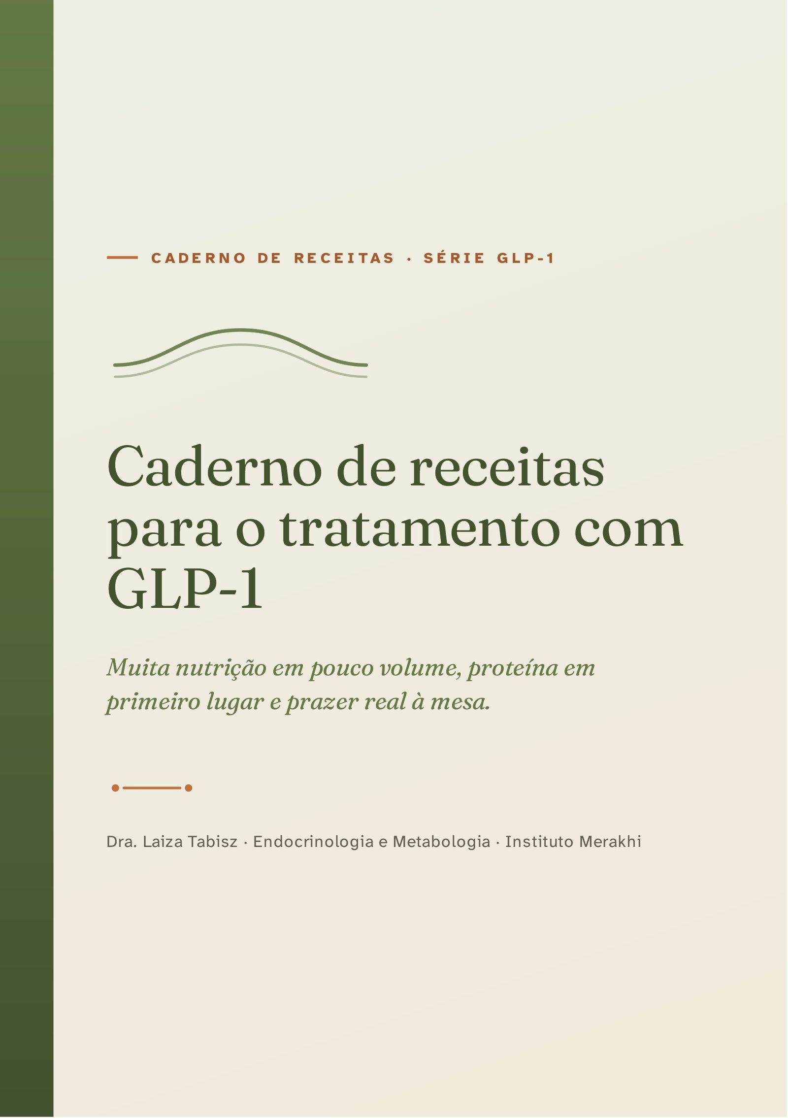 Capa do Caderno de receitas para o tratamento com GLP-1